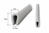 Uszczelka krawędziowa typ U PVC szara – osłona rantu 1,5–2 mm, profil 5x10 mm