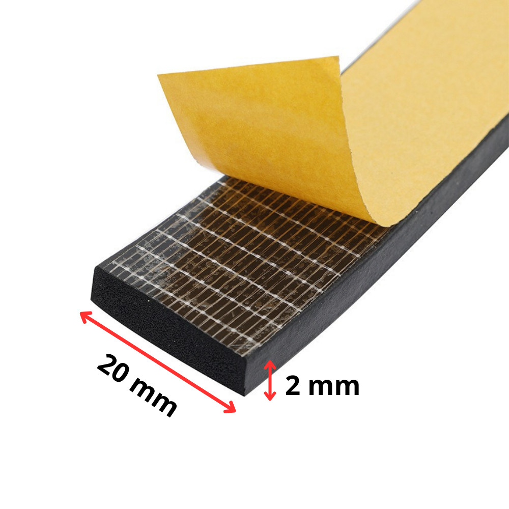 EPDM-tiiviste 2x20mm itsekiinnittyvä puskuri teippi ovi ikkuna akustinen