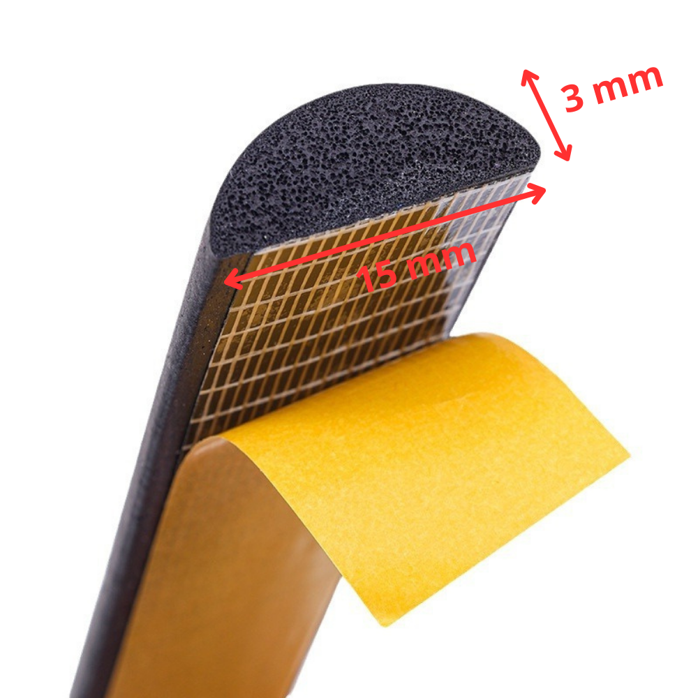 Kumiteippi D EPDM 5x20mm itsekiinnittyvä mikrokumi akustinen vaahto puskuritiiviste