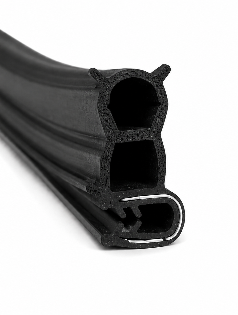 Pakettiauton, vanin ovitiiviste EPDM vahvistettu – kaksoiskammio, profiili 31x16 mm